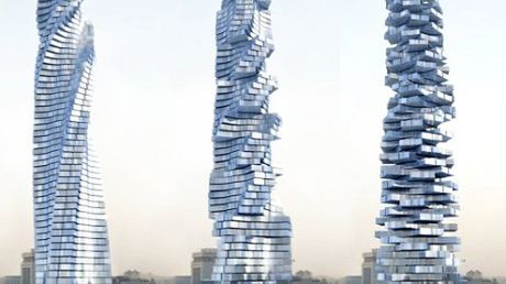 Obrotowe piętra wieżowca Dynamic Tower 1