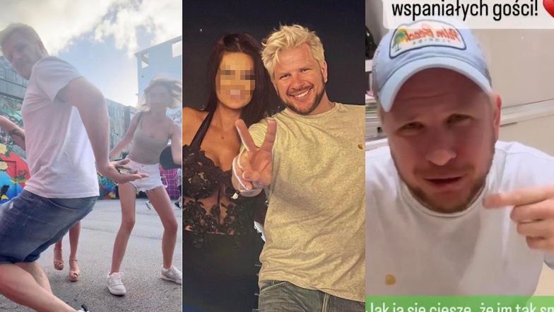 Filip Chajzer bawi się z Julią w Miami