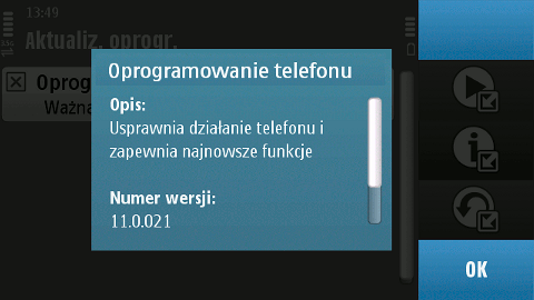 Nokia-N97 - aktualizacja oprogramowania przez sieć komórkową.