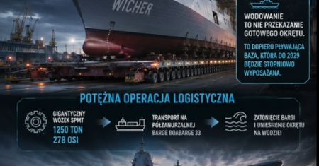 Fregata ORP Wicher gotowa do wodowania