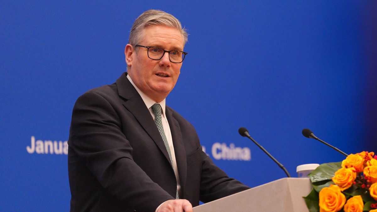 BEIJING, CHINA - JANUARY 29: British Prime Minister Keir Starmer speaks during a press conference at the Great Hall of The People during his visit to China, on January 29, 2026 in Beijing, China. Keir Starmer undertakes a high-profile diplomatic mission to China and Japan, marking the first visit to Beijing by a British leader since 2018. Accompanied by a delegation of 50 business leaders, Starmer aims to "reset" relations with President Xi Jinping to stimulate UK economic growth through expanded trade and the revival of high-level economic dialogues. Starmer concludes the trip with a brief visit to Tokyo on Saturday. (Photo by Carl Court/Getty Images)