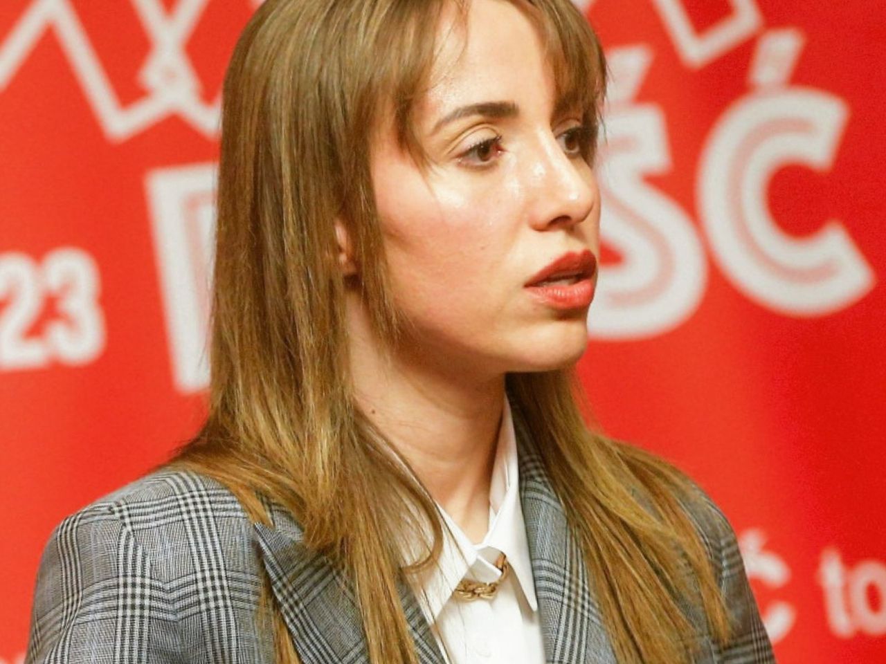 Marianna Schreiber podczas konferencji partii Mam Dość 2023