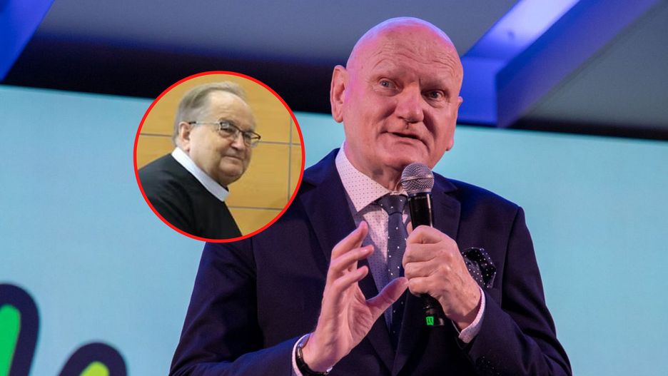 Michał Zaleski (z prawej) i ojciec Rydzyk