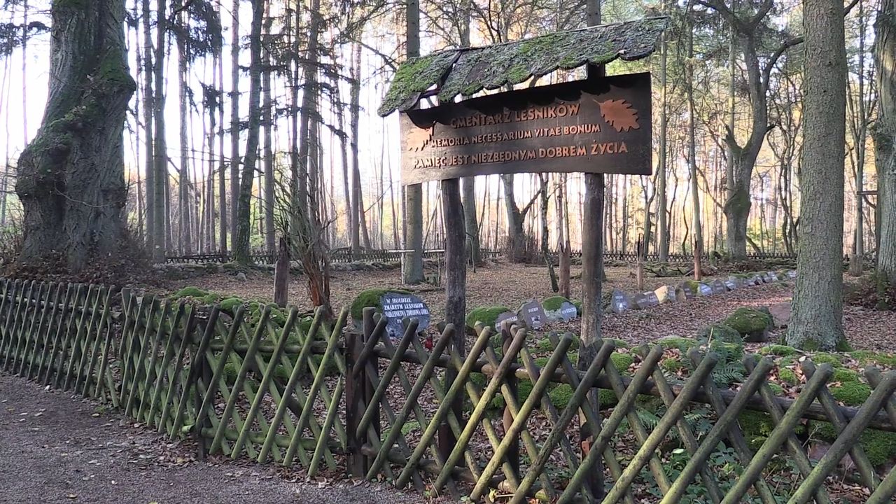 Cmentarz Leśników w Dobrzycy koło Piły. 