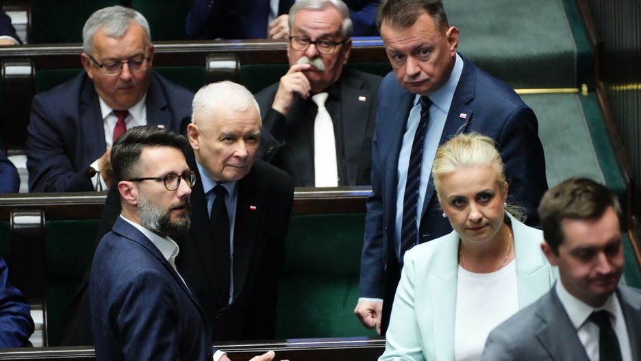 Jarosław Kaczyński z politykami PiS