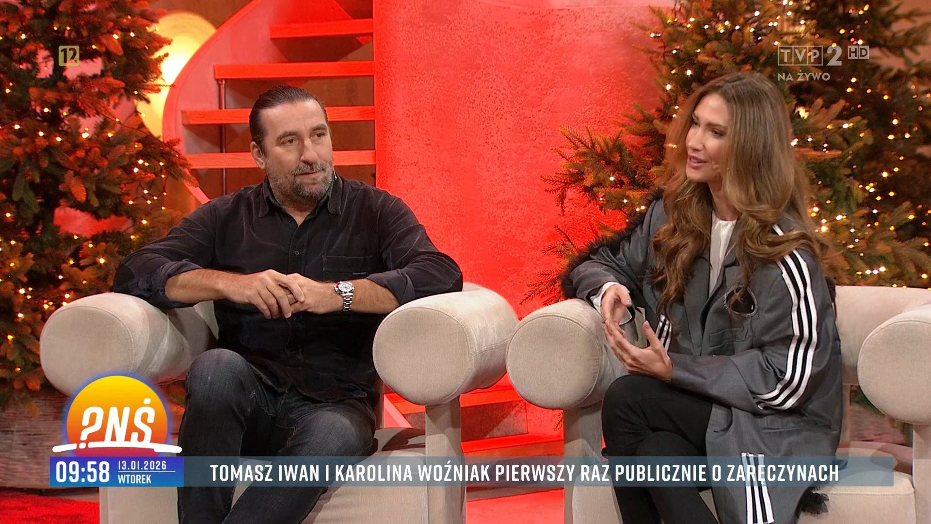Tomasz Iwan i Karolina Woźniak w "Pytaniu na Śniadanie"