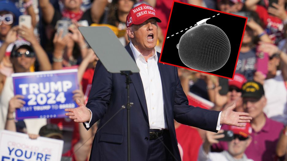 Trajektoria pocisku, który trafił Trumpa w ucho
