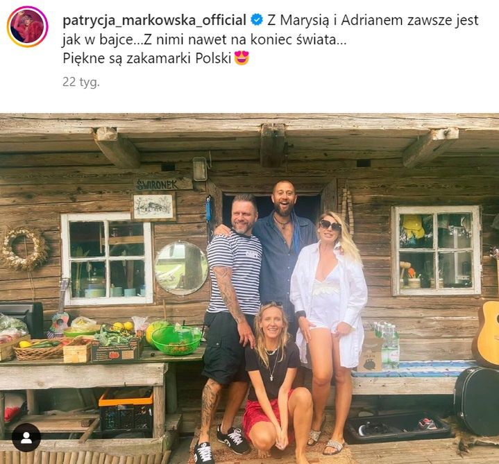 Patrycja Markowska i jej mąż (po lewej)