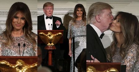 Melania Trump na kolacji w sukience za 8 TYSIĘCY DOLARÓW (ZDJĘCIA)