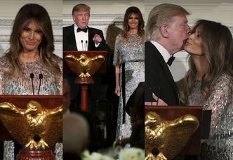 Melania Trump na kolacji w sukience za 8 TYSIĘCY DOLARÓW (ZDJĘCIA)