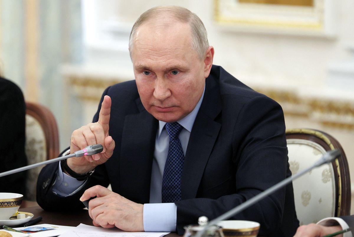 Wladimir Putin na spotkaniu z proklemlowskimi dziennikarzami
