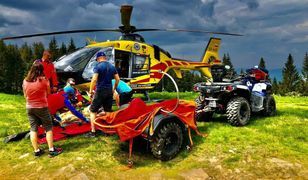 Dramatyczny weekend w Beskidach. Na Hali Miziowej helikopter LPR lądował 2 razy