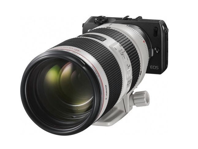 Canon EOS M i Adapter EF EOS M z obiektywem EF 70-200 mm f/2.8 L