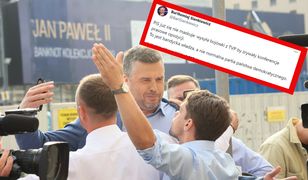 W sieci wrze po zakłóceniu konferencji Tuska. "Wysłano bojówki z TVP"