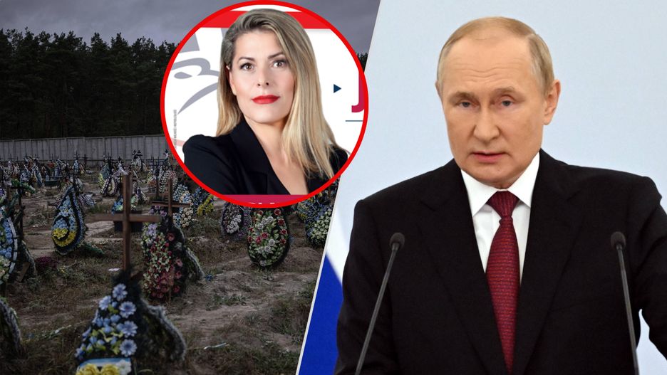 Groby zabitych cywili w Buczy / Monika Jakulewicz / Władimir Putin