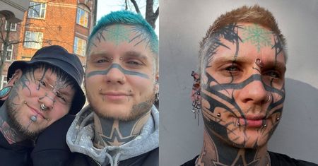 Wydał FORTUNĘ na ozdoby na ciele i zmienił się nie do poznania: "Bywałem OPLUWANY". Dziś idzie przez życie z równie wytatuowanym partnerem