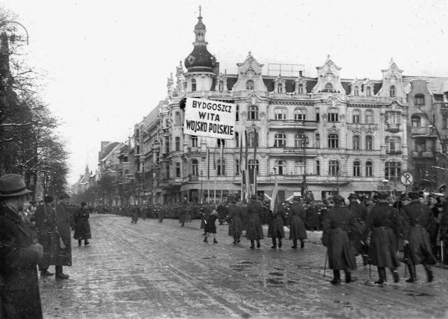 Wyzwolona Bydgoszcz w styczniu 1945 roku.