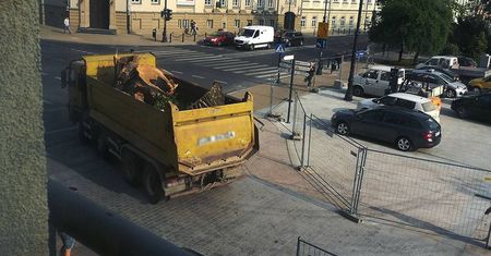 Ktoś podpalił pień baobabu z pl. Litewskiego