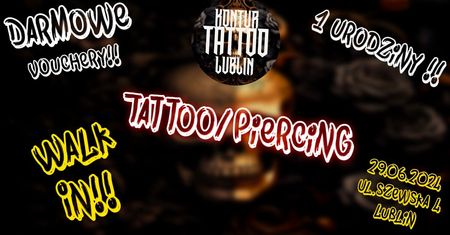 Kolejne wydarzenie dla fanów tatuażu i piercingu. Już w sobotę 29 czerwca Walk in Day w Kontur Tattoo Lublin
