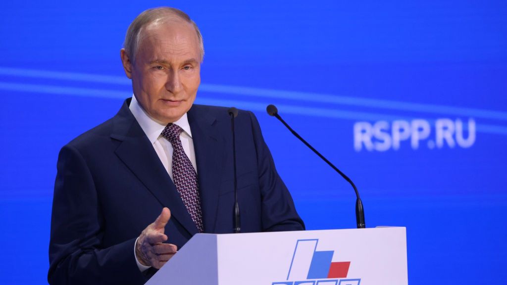 Putin Attends The Congress Of Russian Union Of Industrialists And Entrepreneurs
MOSCOW, RUSSIA - MARCH 18 (RUSSIA OUT) Russian President Vladimir Putin gestures during the plenary session of Russia Union of Industrialists and Entrepreneurs, March 18, 2025, in Moscow, Russia. Putin visited an annual congress of top Russian business prior to his telephone talks with U.S. President Donald Trump. (Photo by Contributor/Getty Images)
Contributor
bestof, topix