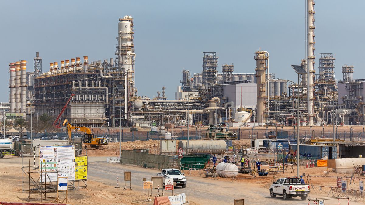 United Arab Emirates's Biggest Chemicals Producer Borouge Plc ProjectThe Borouge 3 petrochemical plant in Al Ruwais, United Arab Emirates, on Thursday, March 7, 2024. The UAE's biggest chemicals producer Borouge Plc is seeking further expansion opportunities, even as it pursues a $30 billion tie-up with a unit of Austria's OMV AG. Photographer: Christopher Pike/Bloomberg via Getty ImagesBloombergbusiness news, emea, heavy construction, u.a.e. economy, petrochemicals, oil, energy, natural resources, industries