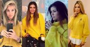 Żółty sweter na szare dni - jakie wybierają celebrytki?