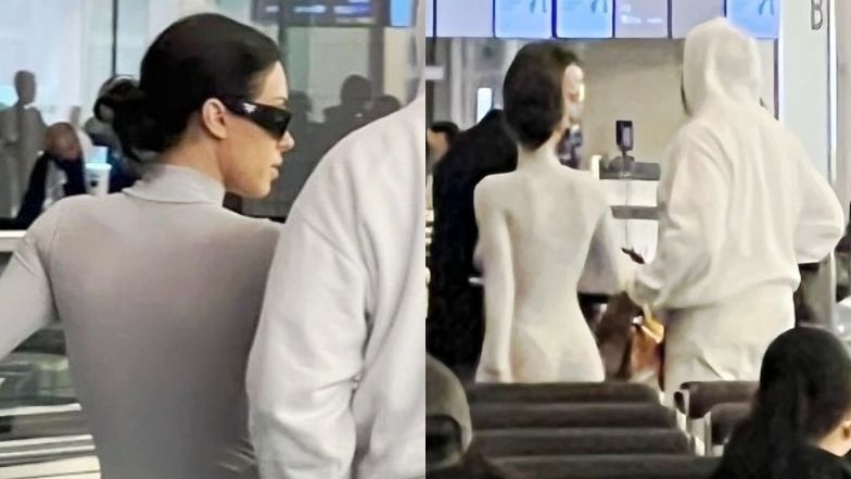 Bianca Censori świeci pośladkami w prześwitującym body