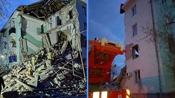 Drony zaatakowały blok. Z gruzów wyciągnięto dwa ciała