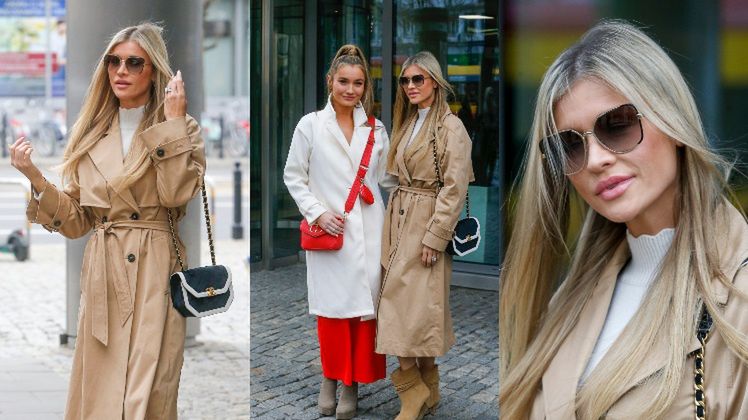 Joanna Krupa i Marta Krupa przed studiem "Dzień Dobry TVN"