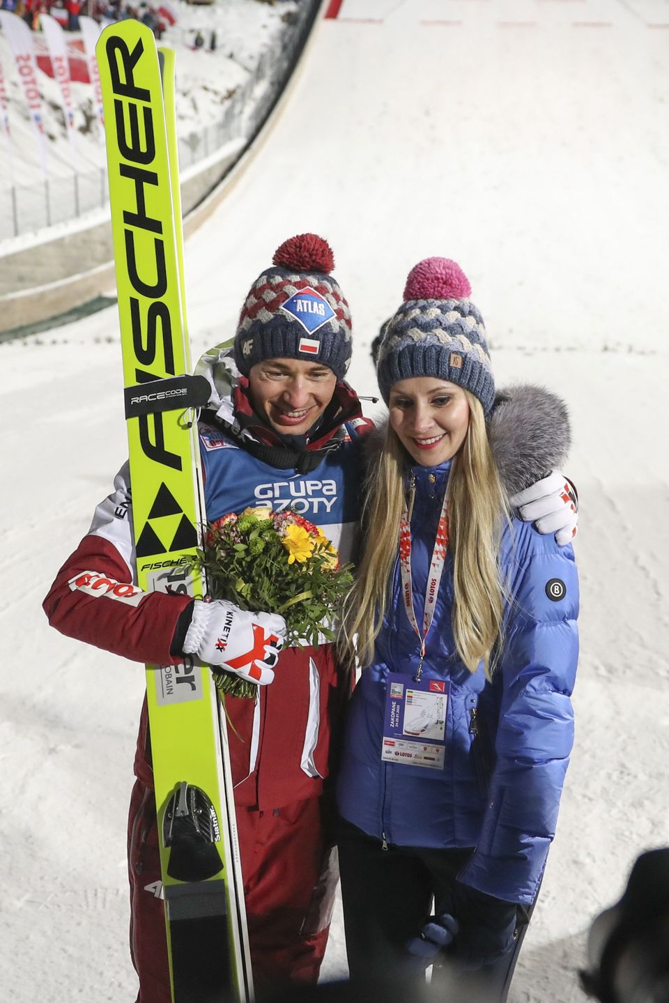Kamil Stoch z żoną