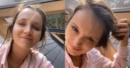 Rozczochrana Marina zachwyca się porankiem w lesie: "ALE CZAD" (FOTO)