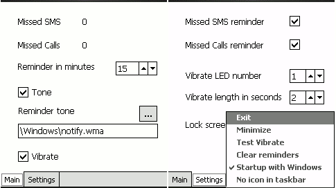 Przypomnienia o połączeniach i SMS-ach w Windows Mobile 1