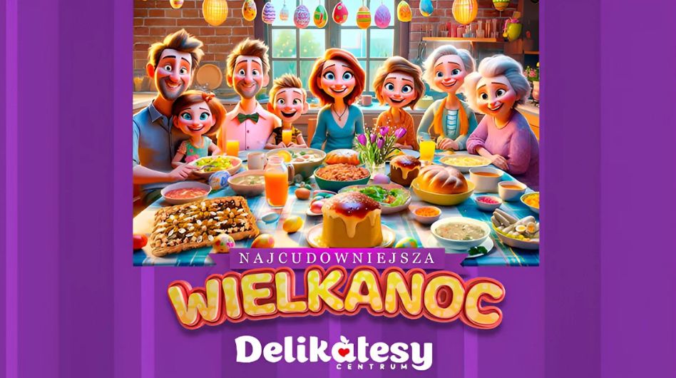 Reklama Delikatesów Centrum wygenerowana przez AI