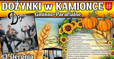 Dożynki w Kamionce 2023. Gwiazdą imprezy zespół Dejw