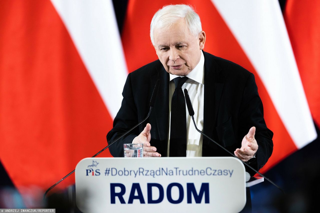 Jarosław Kaczyński podczas spotkania z mieszkańcami Radomia 