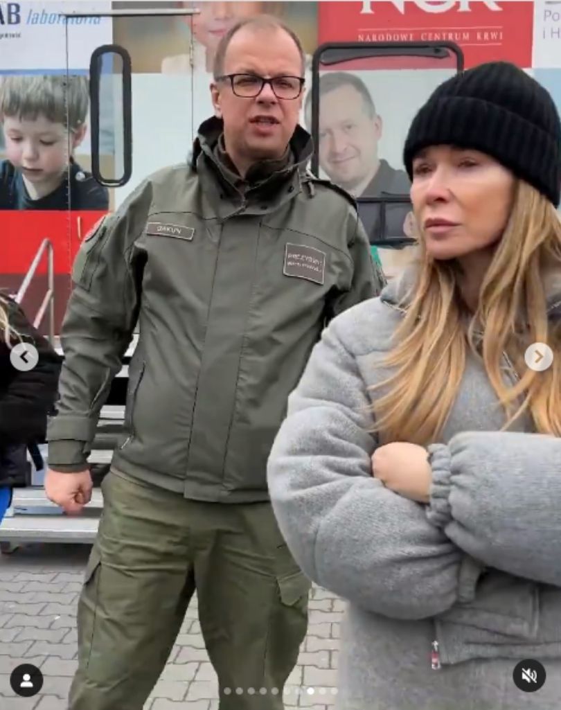 Joanna Przetakiewicz odwiedziła uchodźców w Przemyślu
