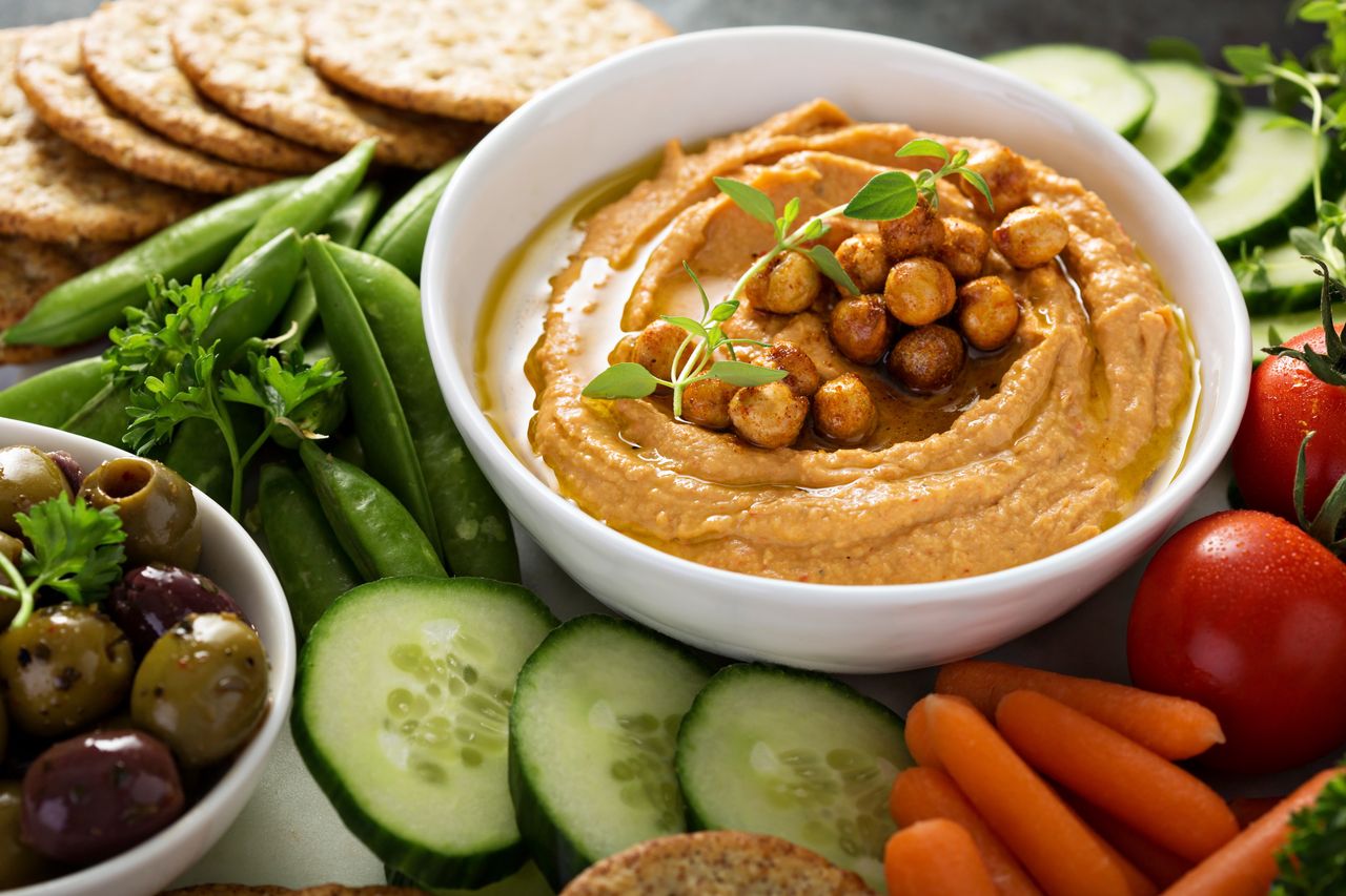 Hummus z warzywami