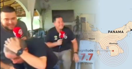 Nagle zatrzęsły się ściany. Kamery uchwyciły reakcję prezenterów