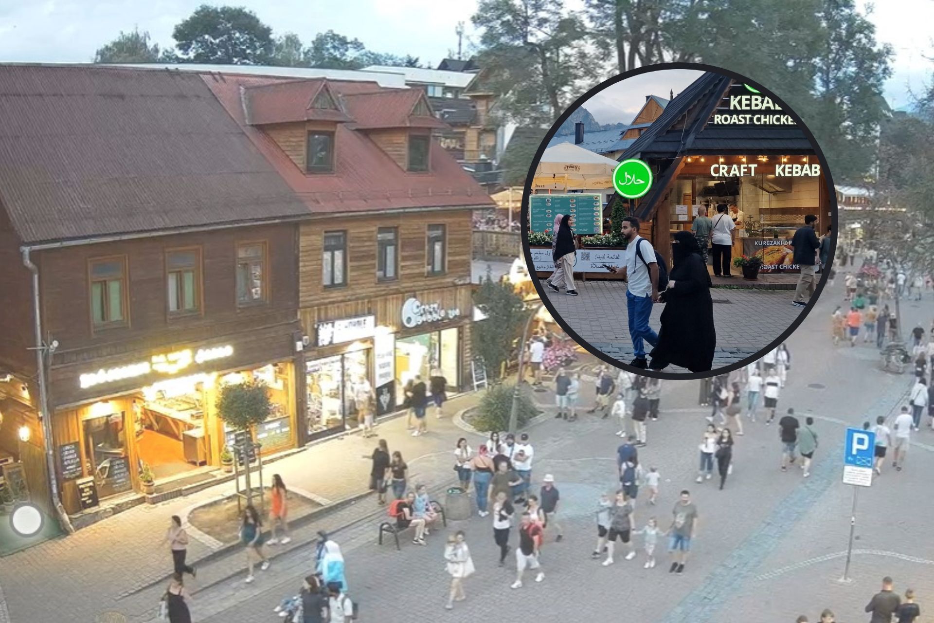 Alles, um Touristen anzulocken.  Krupówkis Foto ist keine Fotomontage