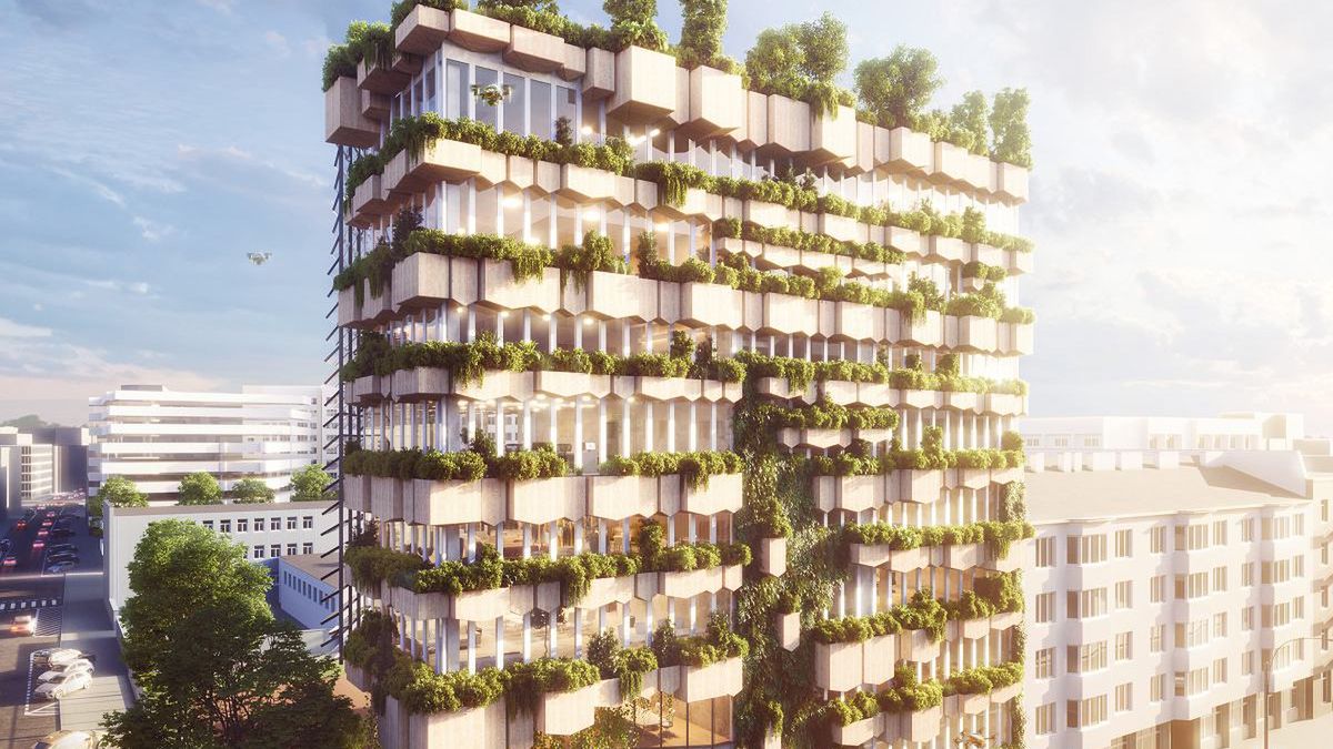 Takiego biurowca w Warszawie jeszcze nie było. Na elewacji ma znaleźć się pionowy park