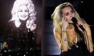 Miley Cyrus zalała się łzami na scenie. Wspomniała zmarłą Dolly Parton