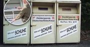 Wrzucił buty do kontenera Czerwonego Krzyża. Znalazł je w lumpeksie w Bośni