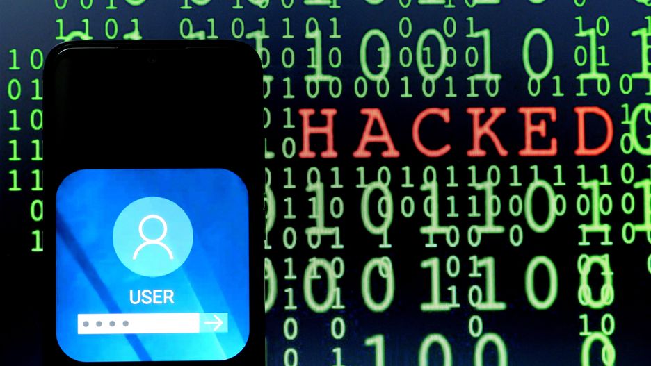 INDIA - 2019/11/20: In this photo illustration the cyber security logo seen displayed on a smartphone. (Photo Illustration by Avishek Das/SOPA Images/LightRocket via Getty Images)
