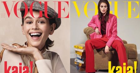 Sztuczny uśmiech Kai Gerber na okładce włoskiego "Vogue'a"