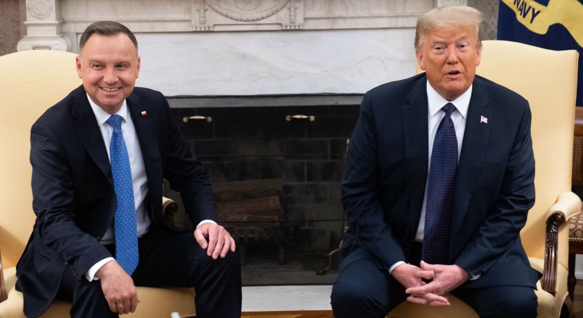 Spotkanie Duda-Trump, 24 czerwca 2020 roku. To wtedy Andrzej Duda rzekomo załatwił Polakom amerykańskie szczepionki przeciw COVID-19, nad którymi dopiero trwały prace
