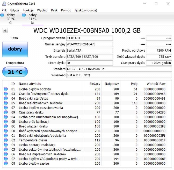 Trzy darmowe programy do diagnostyki dysków twardych 4