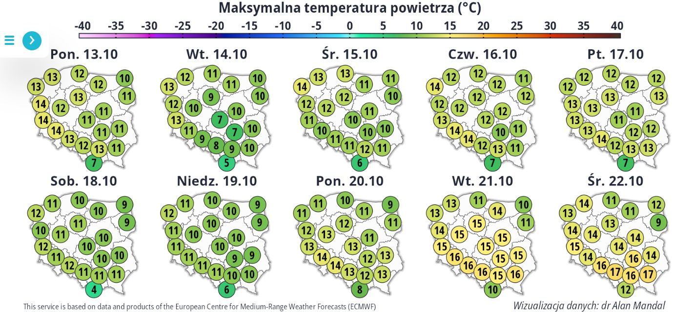  Prognoza na 10 dni 