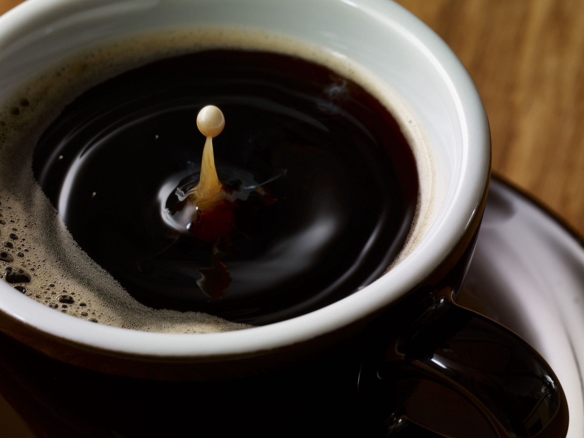 Drop of milk in cup of coffee
Westend61
liquid, drop, no people, motion, food and drink, Drink, Coffee, Espresso, Milk, close up, indoor, studio shot, elevated view, Dishes, Cup, Coffee Cup, dripping, Food and Drink