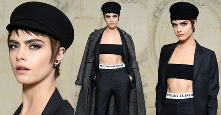 Cara Delevingne chwali się gumą od majtek Diora