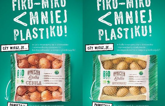 Bio produkty Lidla w pełni biodegradowalnych opakowaniach